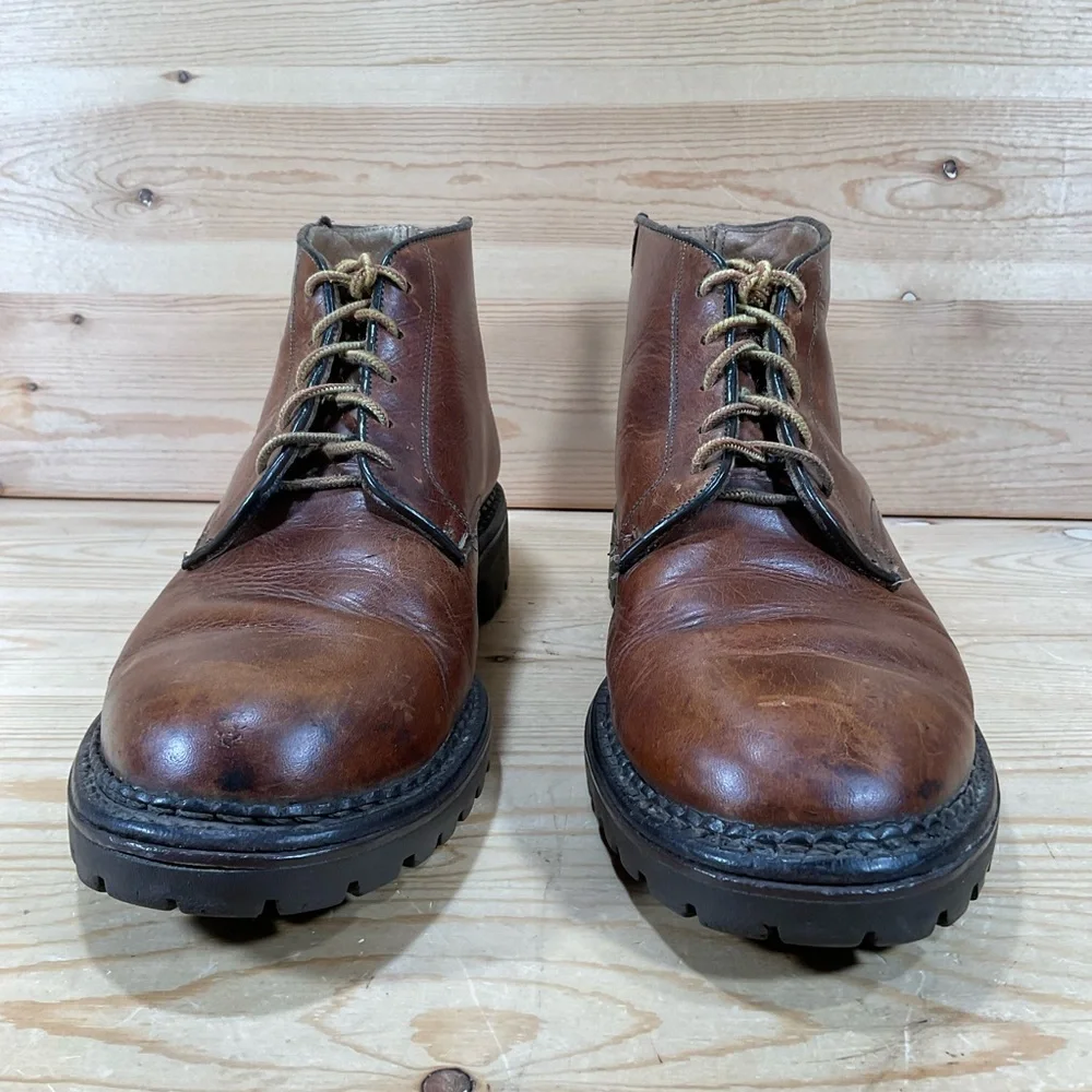 Beacon Hill Classics Leather Chukka Men’s 10 Brown Ankle Boot Lace Up